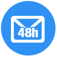 Email response within 24 hours & Live Chat