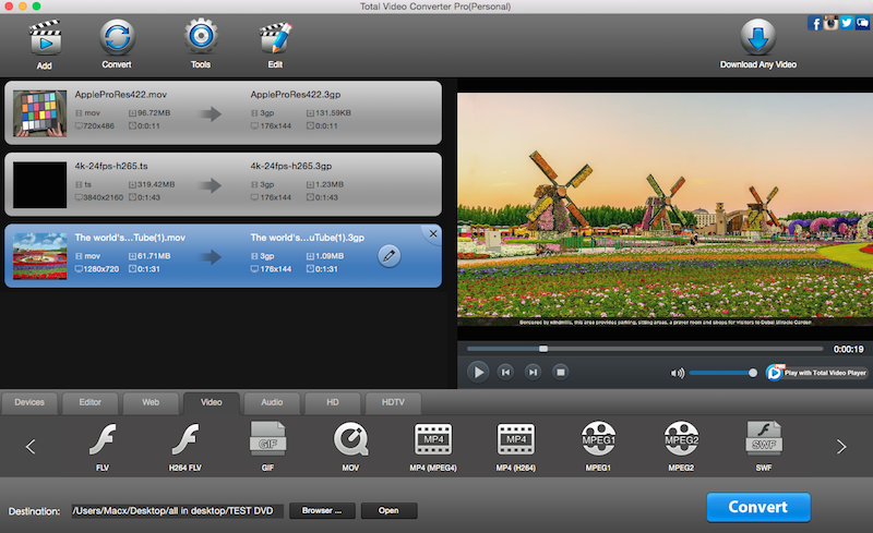 eTinysoft Total Video Converter Mac 4.5.0 full