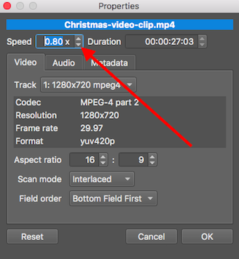 Slow Down Video Clips mac