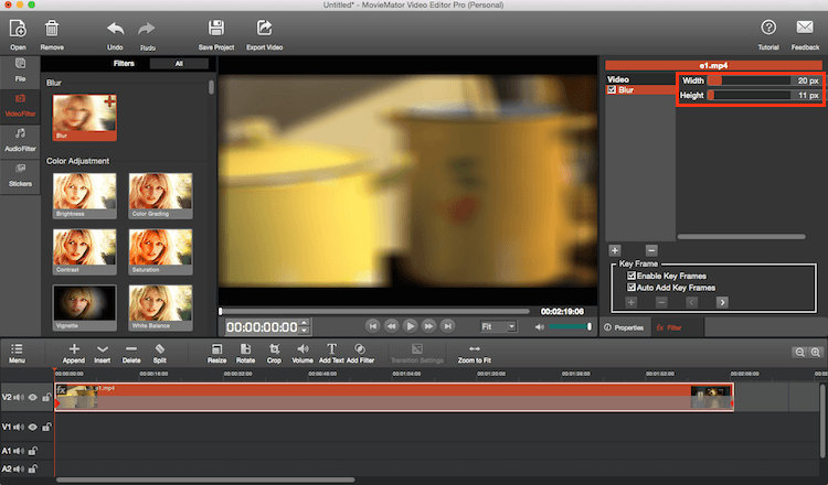 video blur effect