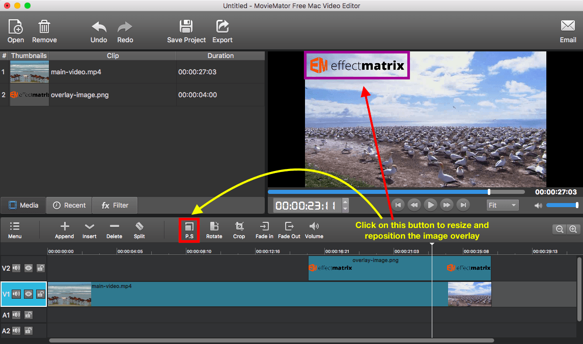 add video overlay