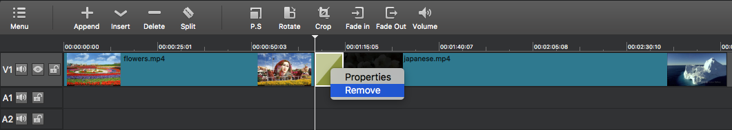 add video transition