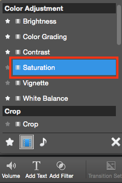 adjust video saturation